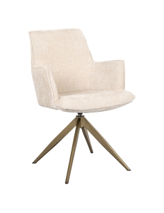 Chaise pivotante avec accoudoirs beige DAKOTA | Loft 2