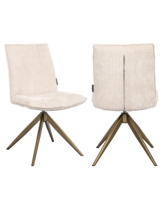 Drehbarer Esszimmerstuhl beige DAKOTA | Loft