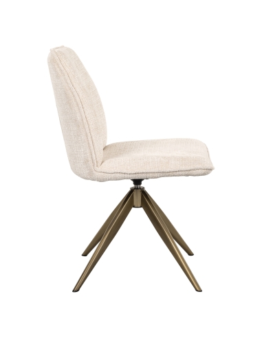 Beige swivel dining chair DAKOTA | Loft