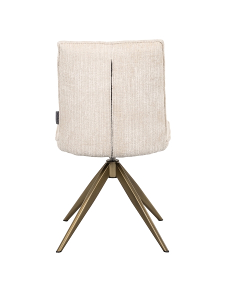 Chaise de salle à manger pivotante beige DAKOTA | Loft
