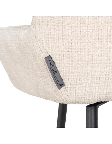 Taburete de bar de chenilla beige lote de 2 LINSEY | Loft