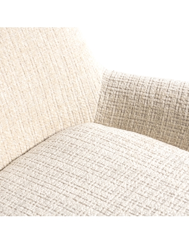 Banco de bar em chenille bege conjunto de 2 LINSEY | Loft