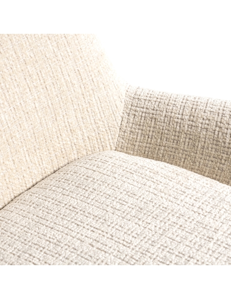 Taburete de bar de chenilla beige lote de 2 LINSEY | Loft