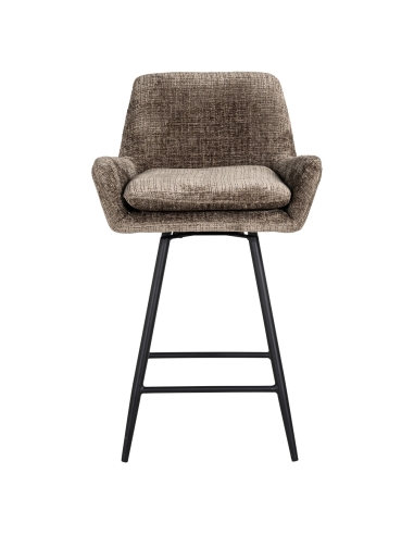 Taburete de bar de chenilla topo lote de 2 LINSEY | Loft