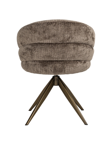 Drehbarer Esszimmerstuhl aus Bouclé in Taupe ZENDAYA