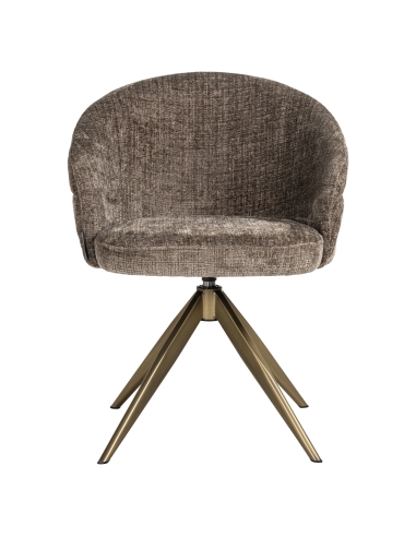 Chaise salle à manger pivotante bouclette taupe ZENDAYA