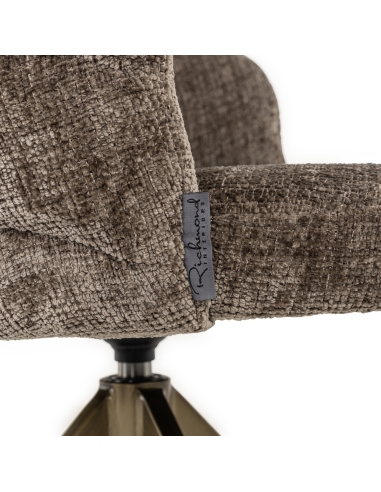 Cadeira de sala de jantar giratória em bouclé taupe ZENDAYA