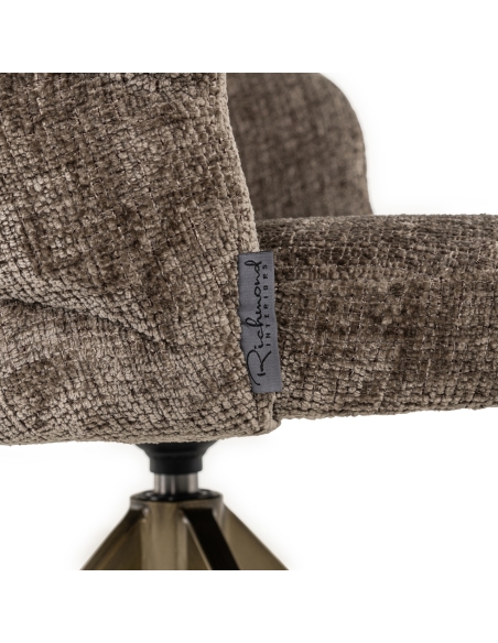 Draaibare eetkamerstoel in taupe bouclé ZENDAYA