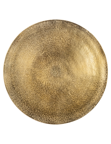 Round side table with curved gold base DOLPHIN