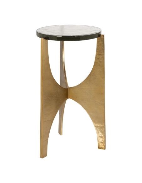 Table d'appoint ronde piètement doré 33 AVERY