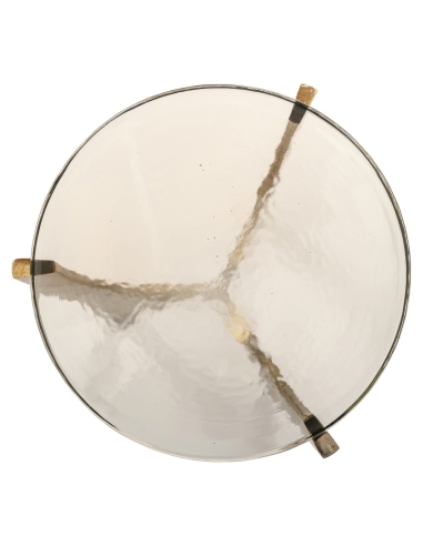 Mesa auxiliar redonda con patas doradas 33 AVERY