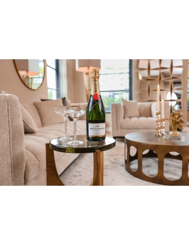 Round side table with gold base 33 AVERY