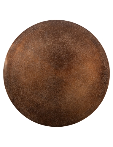 Table d'appoint ronde piètement branche bronze MISTY