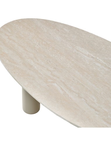 Beige sintered stone outdoor coffee table VÊNDOME