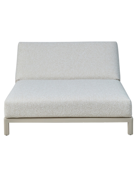 Double sun lounger with reclining backrest in ecru KEMPINSKI