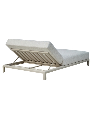 Espreguiçadeira dupla com encosto reclinável cru KEMPINSKI