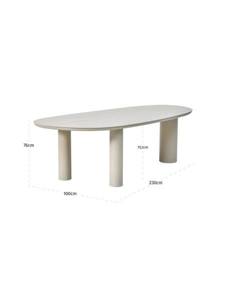 Table extérieure en pierre frittée JABALI