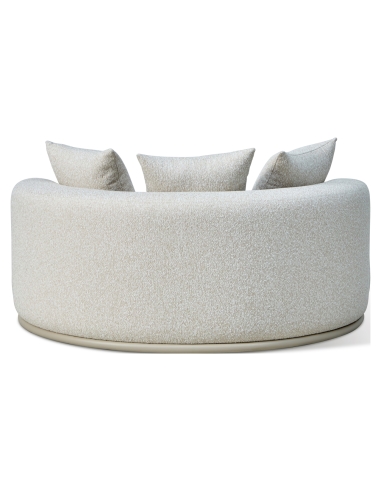 Rond ligbed in ecru boucléstof BELUCCI