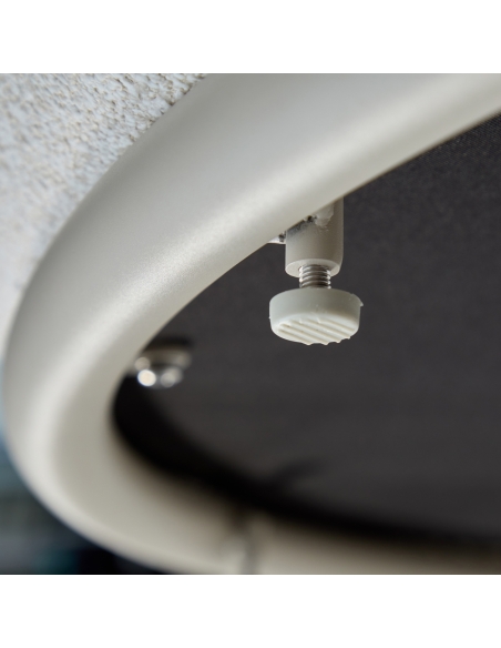 Bain de soleil rond tissu bouclé écru BELUCCI