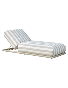 Bain de soleil dossier inclinable tissu rayé SULLIVAN
