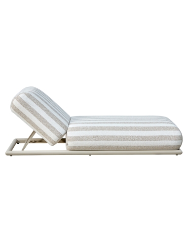 Striped outdoor sun lounger SULLIVAN