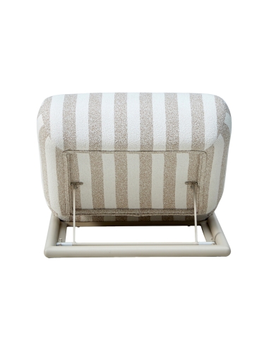 Bain de soleil dossier inclinable tissu rayé SULLIVAN