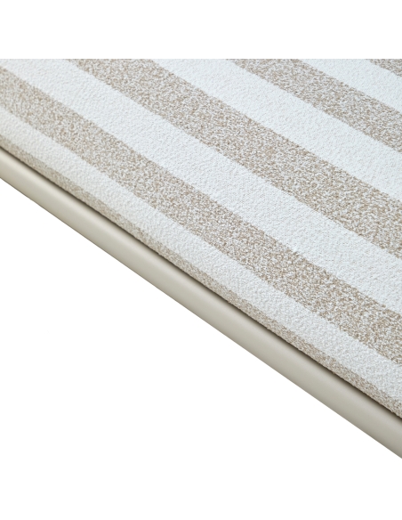 Striped outdoor sun lounger SULLIVAN