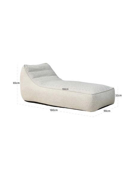 Plain ecru outdoor daybed SOLADA