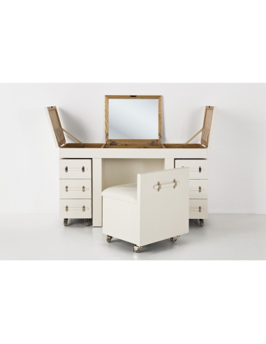 KARE Design DIVA CROCO white dressing table set – 4 pieces