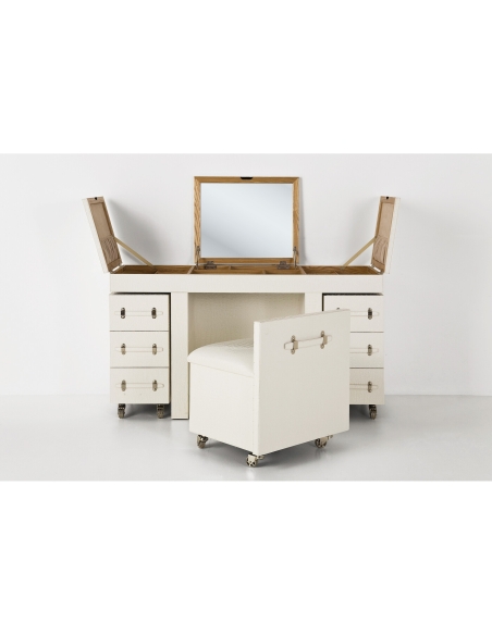 Coiffeuse DIVA CROCO blanche KARE Design – 4 éléments