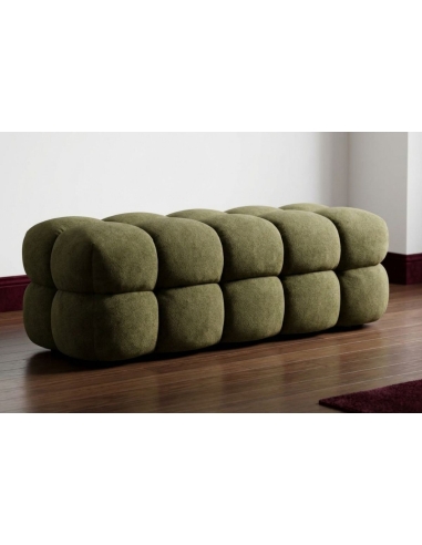 Olive green ENORA bench styled in a modern interior