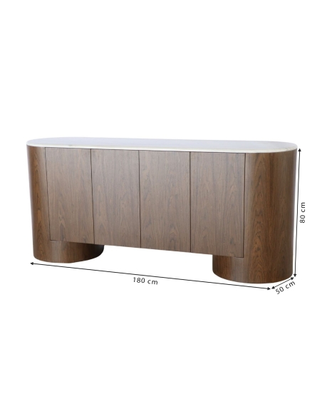 Dimensões do aparador COLETTE 4 portas 180 × 50 × 80 cm