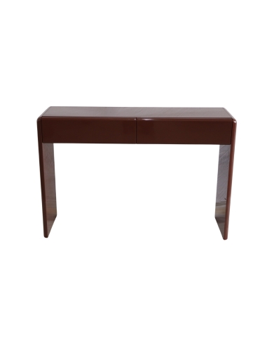 Front view of the PHILIPPINE burgundy lacquered console