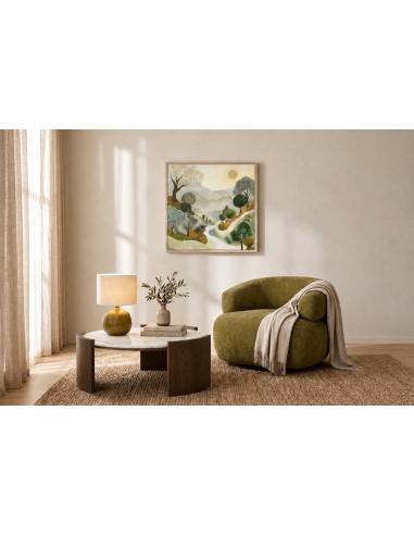 Mesa de centro COLETTE integrada en un salón acogedor