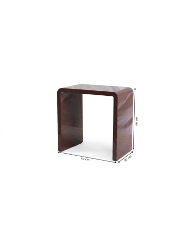 Kleiner PHILIPPINE Tisch mit eingezeichneten Maßen 40 × 30 × 46 cm