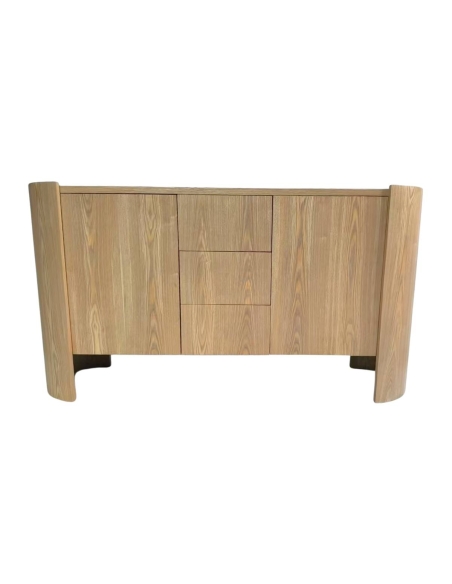 Buffet SOREN en placage de frêne, vue de face