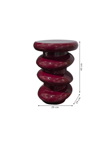 Banco LIOR bordeaux com medidas indicadas 29 x 29 x 43 cm