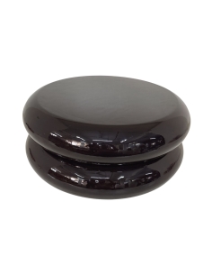 Table basse KAÏA en métal laqué brun chocolat