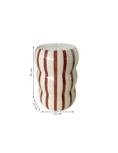 CASTILLE Hocker mit eingezeichneten Maßen 47 x 33 cm