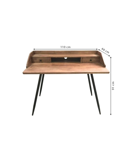 Bureau BILLY avec indication des dimensions 110 x 60 x 91 cm