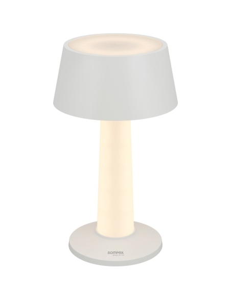 Sompex LULU white lamp isolated with conical shade