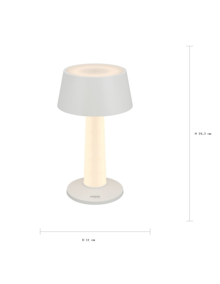 Dimensões LULU branca: altura 19,3 cm e diâmetro 11 cm