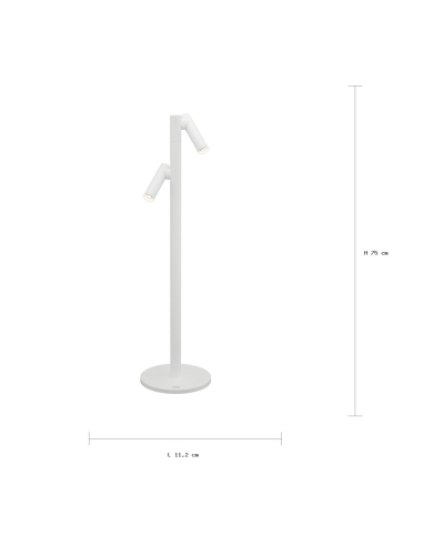 TUBO BUFFET blanca Sompex – dimensiones
