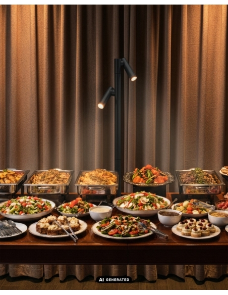TUBO BUFFET preta Sompex – ambiente