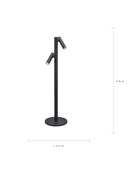 TUBO BUFFET nera Sompex – dimensioni