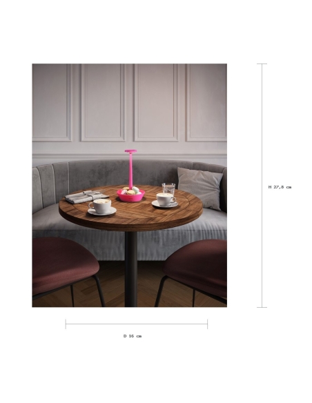TAKEAWAY neonpink Sompex – Abmessungen