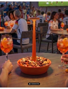 TAKEAWAY arancione neon Sompex – vista isolata 2
