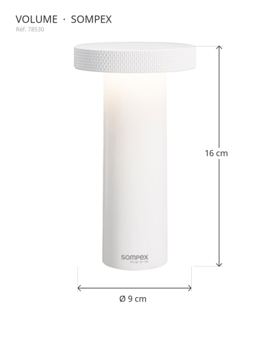 VOLUME Sompex 78530 : altezza 16 cm, diametro 9 cm