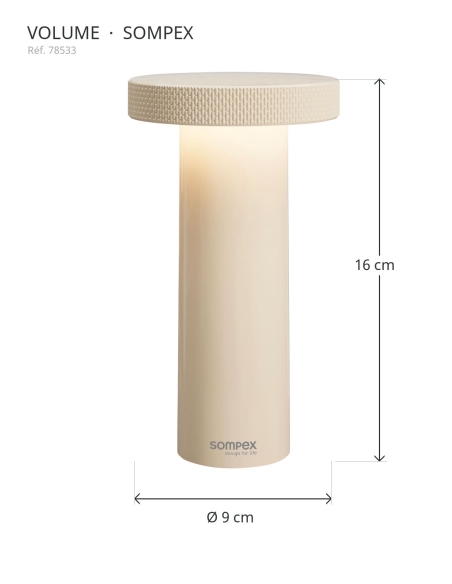 VOLUME Sompex 78533 : Höhe 16 cm, Durchmesser 9 cm