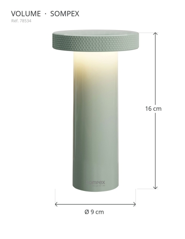 VOLUME Sompex 78534 : hauteur 16 cm, diamètre 9 cm